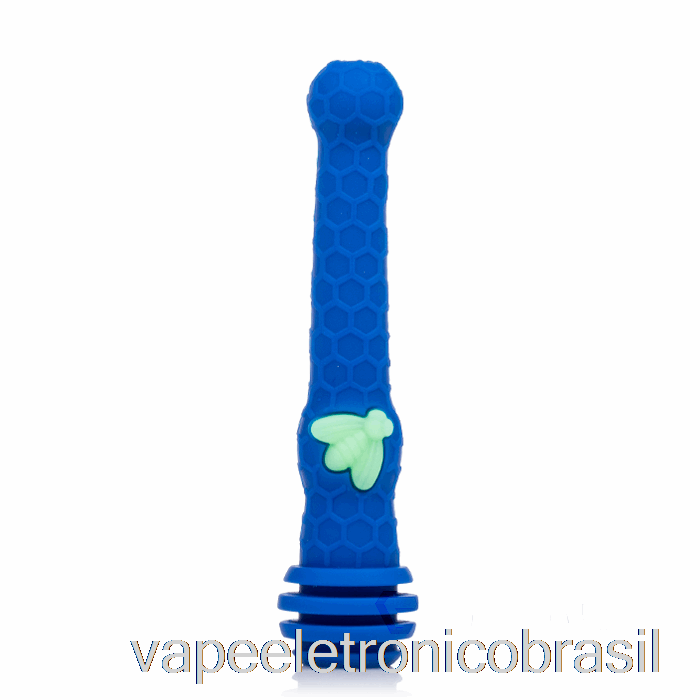 Vape Recarregável Stratus Honey Dipper Silicone Dab Palha Navy / Uv Bee (azul / Uv Green Bee)